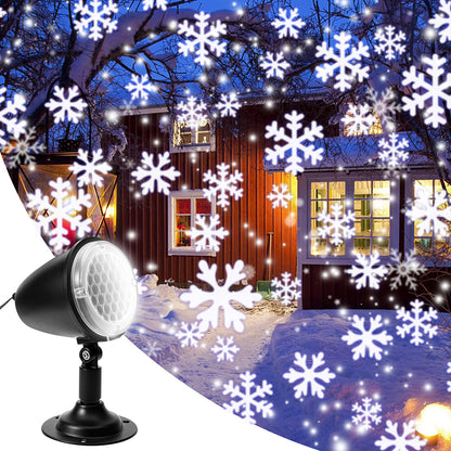 Waterproof LED Projector Lights Rotated Snowfall Projection