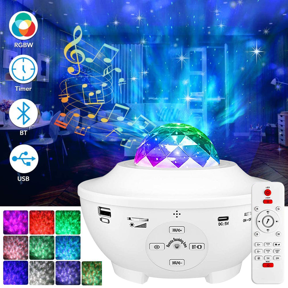 Lecteur de musique Bluetooth veilleuse étoile LED