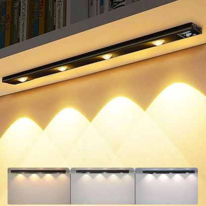 LED Motion Sensor Under Cabinet Light Black Shell