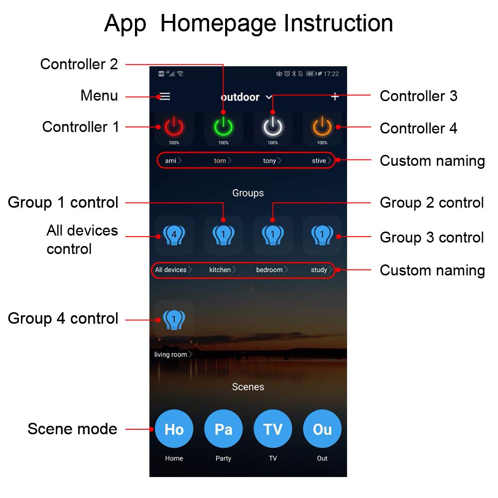 Smart Bridge Arbeiten Sie mit Alexa Google Home Smart Home BT Mesh HaoDeng APP für intelligentes LED-Licht