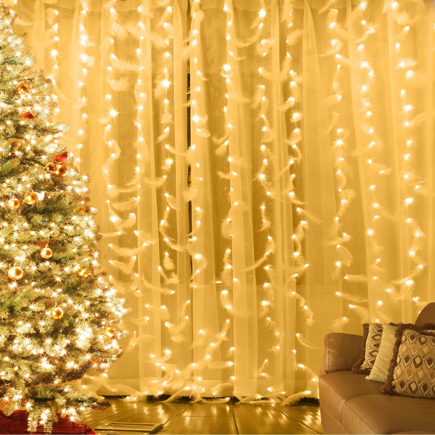 DIY LED Window Curtain String Light