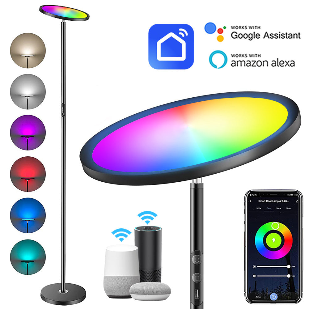 Smart Floor Lamp 2000 lm Ultra Bright Dimmable