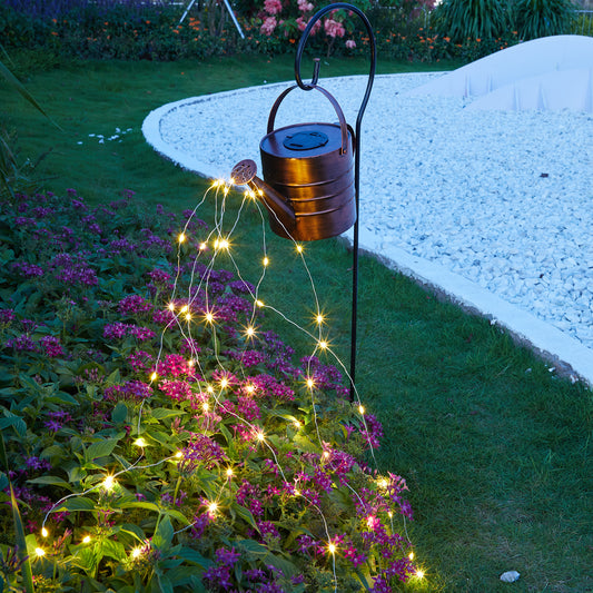 Watering Can with Waterfall Lights