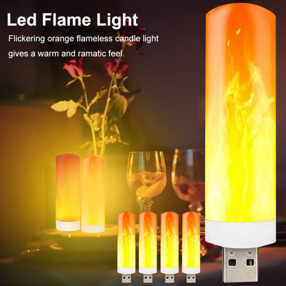 Lumière à effet de flamme LED USB