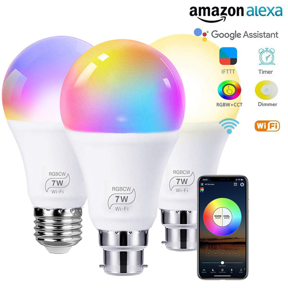 Ampoule LED intelligente E27/B22 Wifi