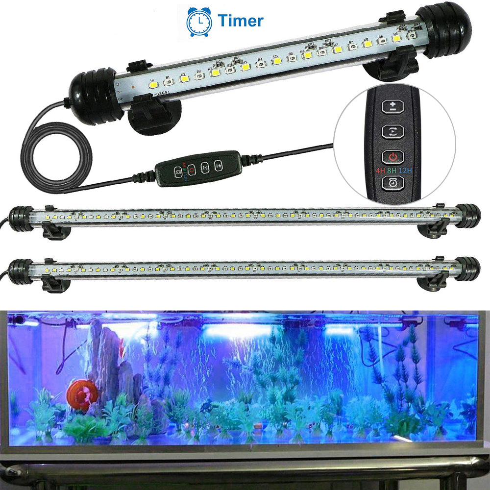 Luz LED sumergible para acuario con temporizador de encendido/apagado automático