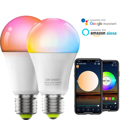 Smart Light Bulb 10W Wifi Alexa Dimmable RGB+CCT