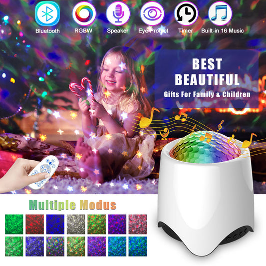 LED Star Wave Galaxy Projektor Bluetooth-Lautsprecher