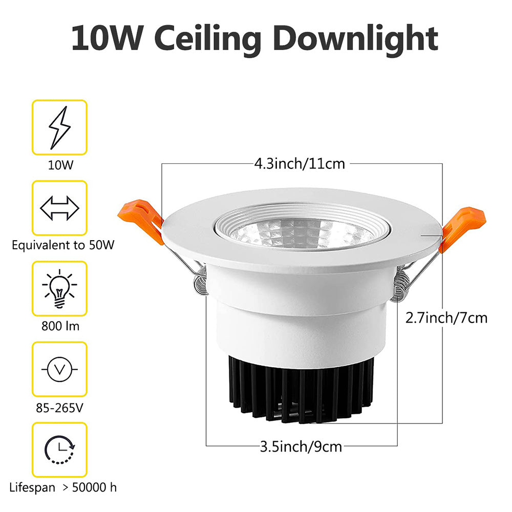 LED Downlight COB Recessed Ceiling Light 3W/10W