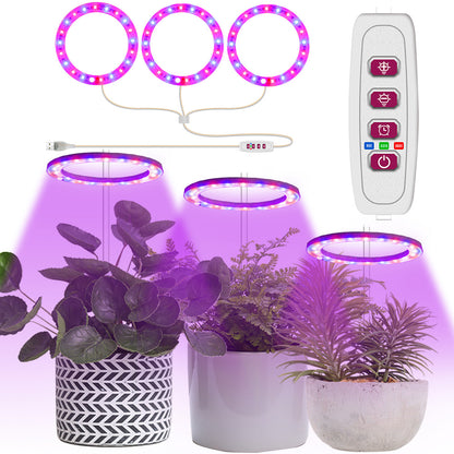 Luz LED para cultivo de plantas USB de espectro completo, rojo y azul