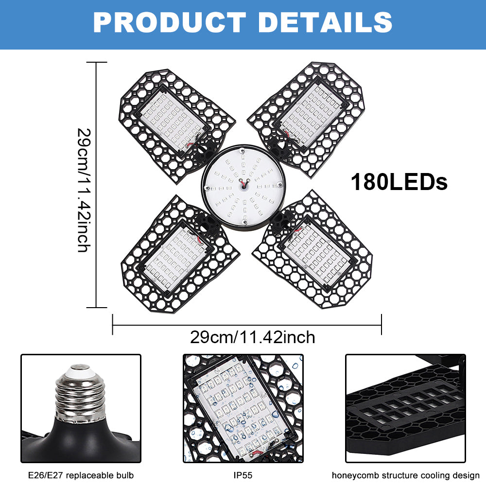 Faltbare E26/E27 LED-Pflanzenglühbirne