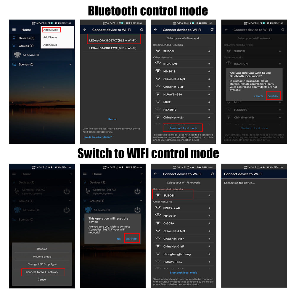 WiFi Voice Music SPI Led Controller