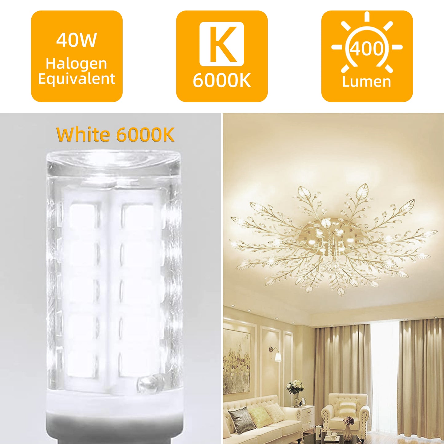 G9 LED Light Bulb Bi Pin Base