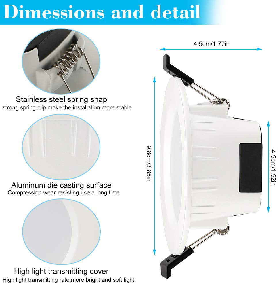 Bombillas inteligentes Bluetooth APP 5W/9W RGBWC LED lámpara de panel de techo abajo