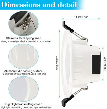 Intelligente Bluetooth-APP, 5 W/9 W RGBWC-LED-Deckenpaneel-Lampe, Downlight-Glühbirnen