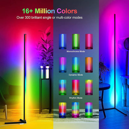 LED Corner Floor Lamp RGB Color Changing