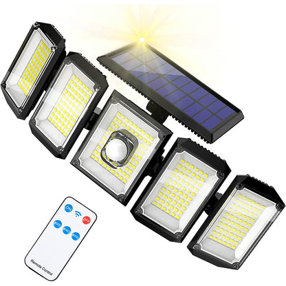 Luces solares con sensor de movimiento para exteriores con control remoto