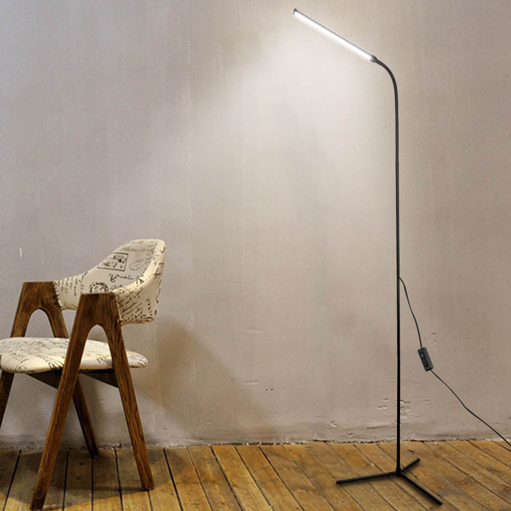 8W Dimmable LED Floor Lamp Adjustable Gooseneck Clip-on Light