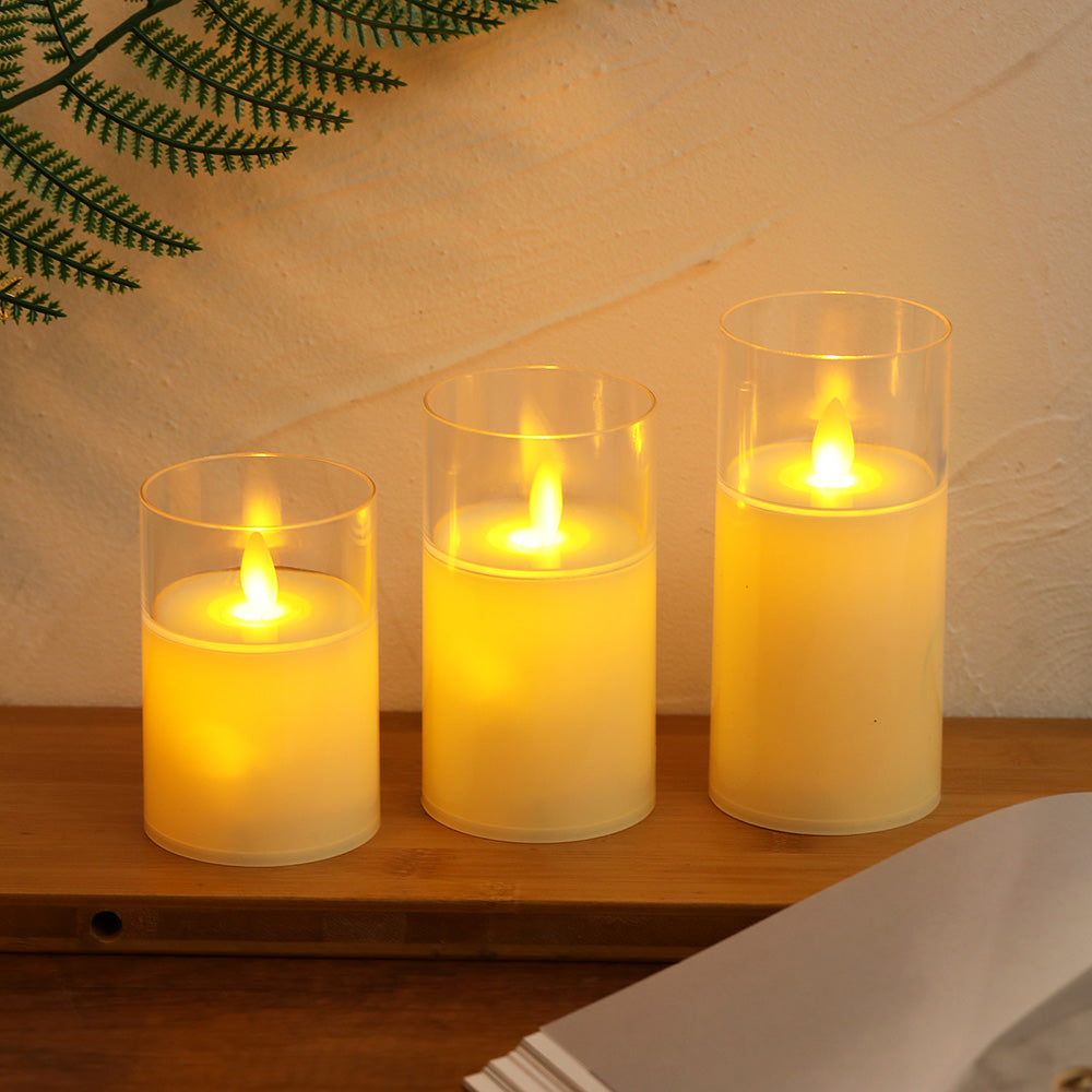 LED Flameless Pillar Votive Candles