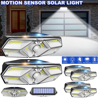 Luces de pared con sensor de movimiento solar LED para exteriores