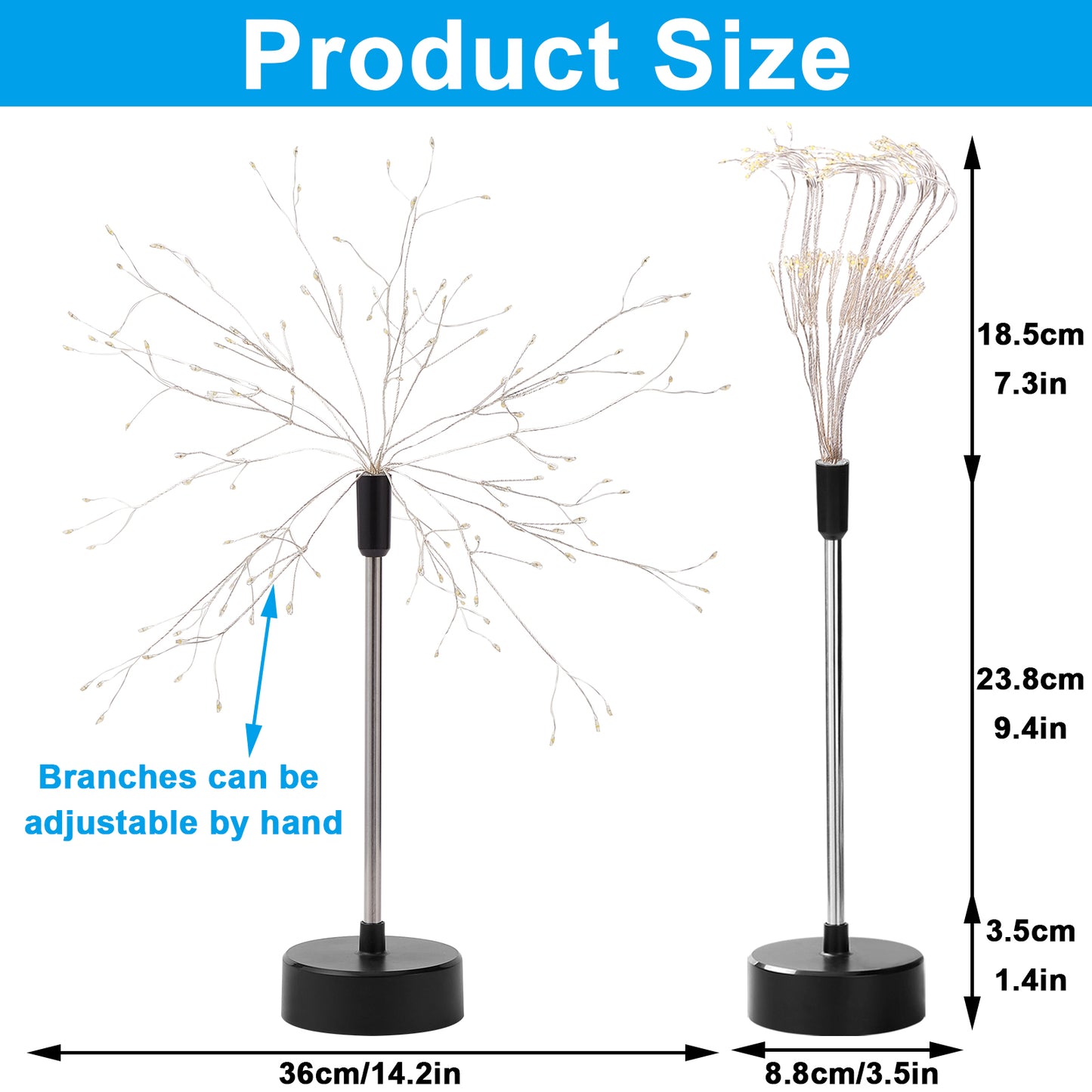 LED-Feuerwerk-Tischleuchten