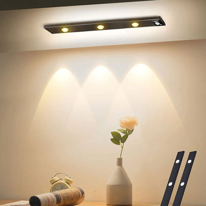 LED Motion Sensor Under Cabinet Light Black Shell