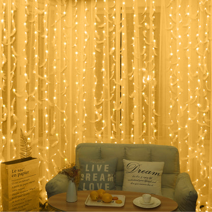 DIY LED Window Curtain String Light