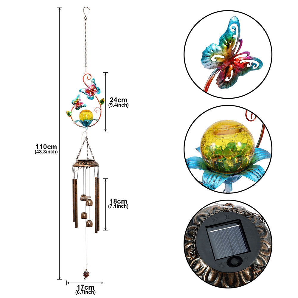 Solar Outdoor Wind Chimes Patio Lights