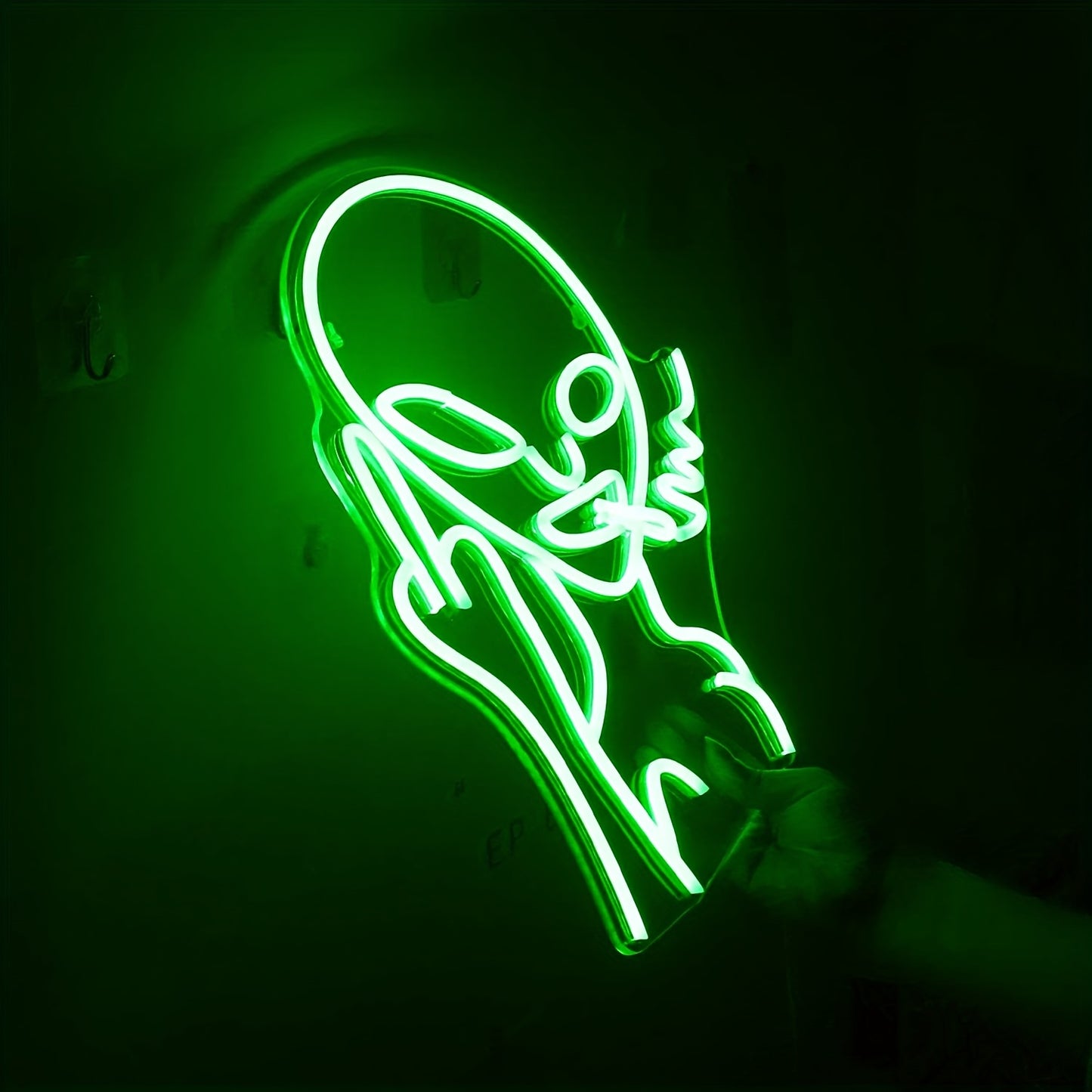 LED-grüne Alien-Leuchtreklamen