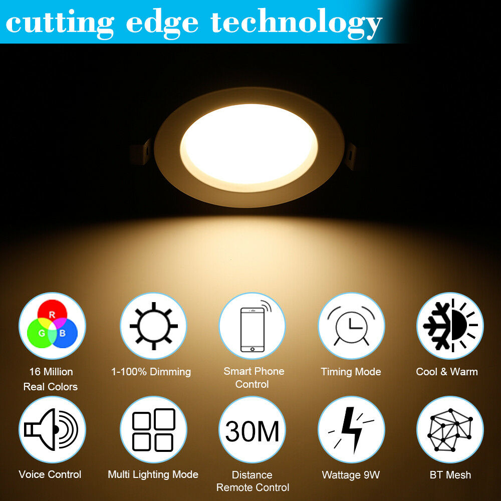 LED Recessed Downlights Smart Wireless Bluetooth Mesh