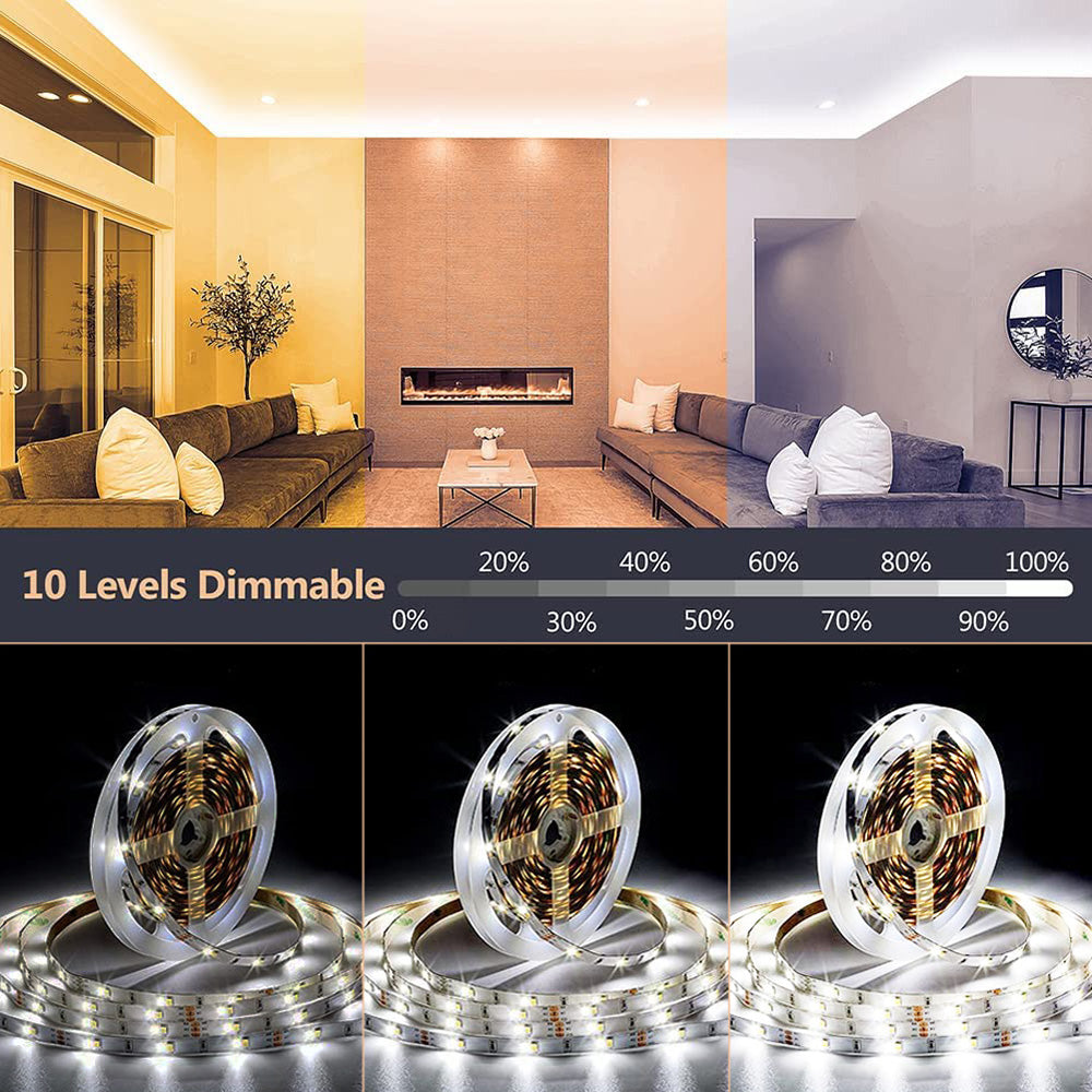 Dimmable LED Strips Light with Remote Control 3000K-6000K