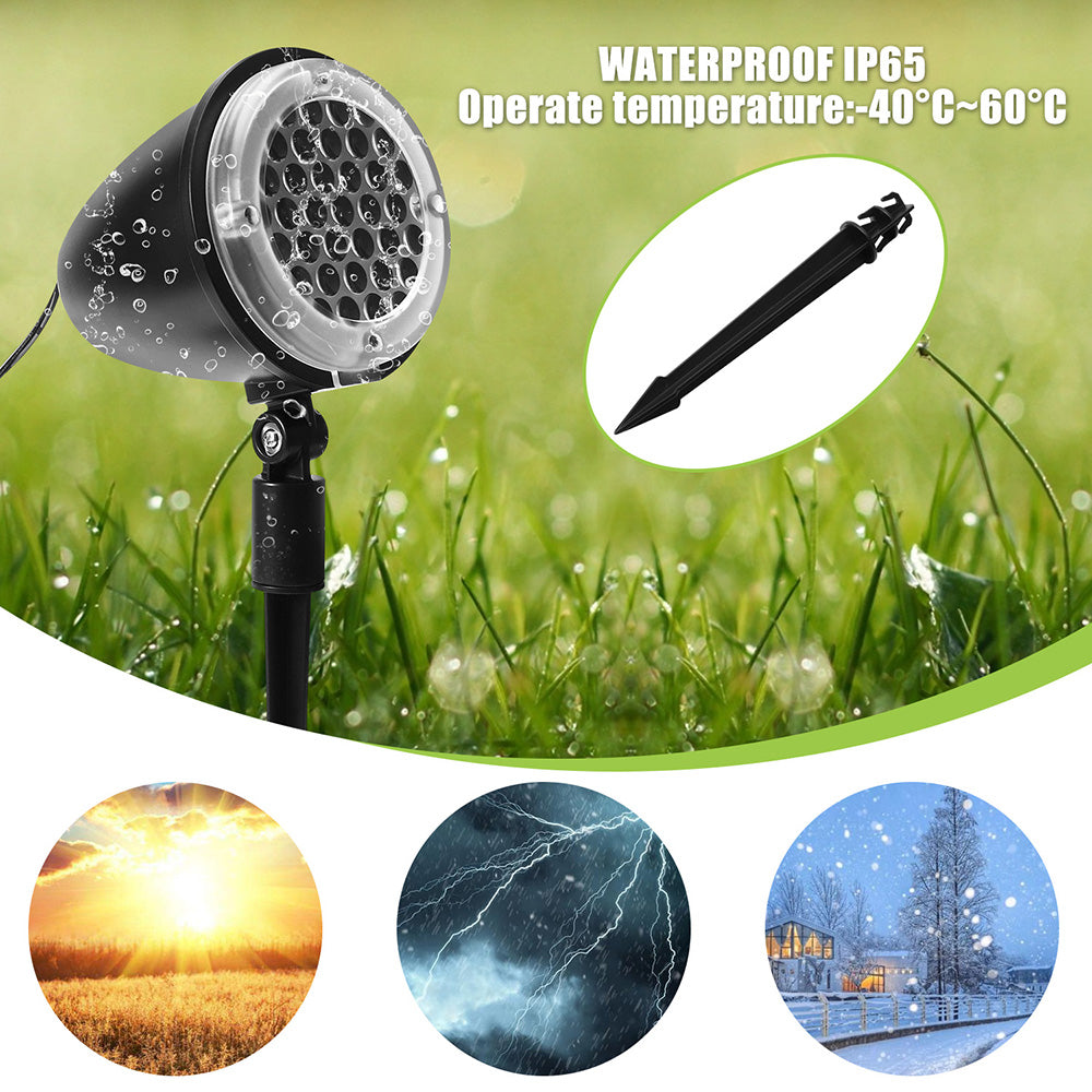 Waterproof LED Projector Lights Rotated Snowfall Projection