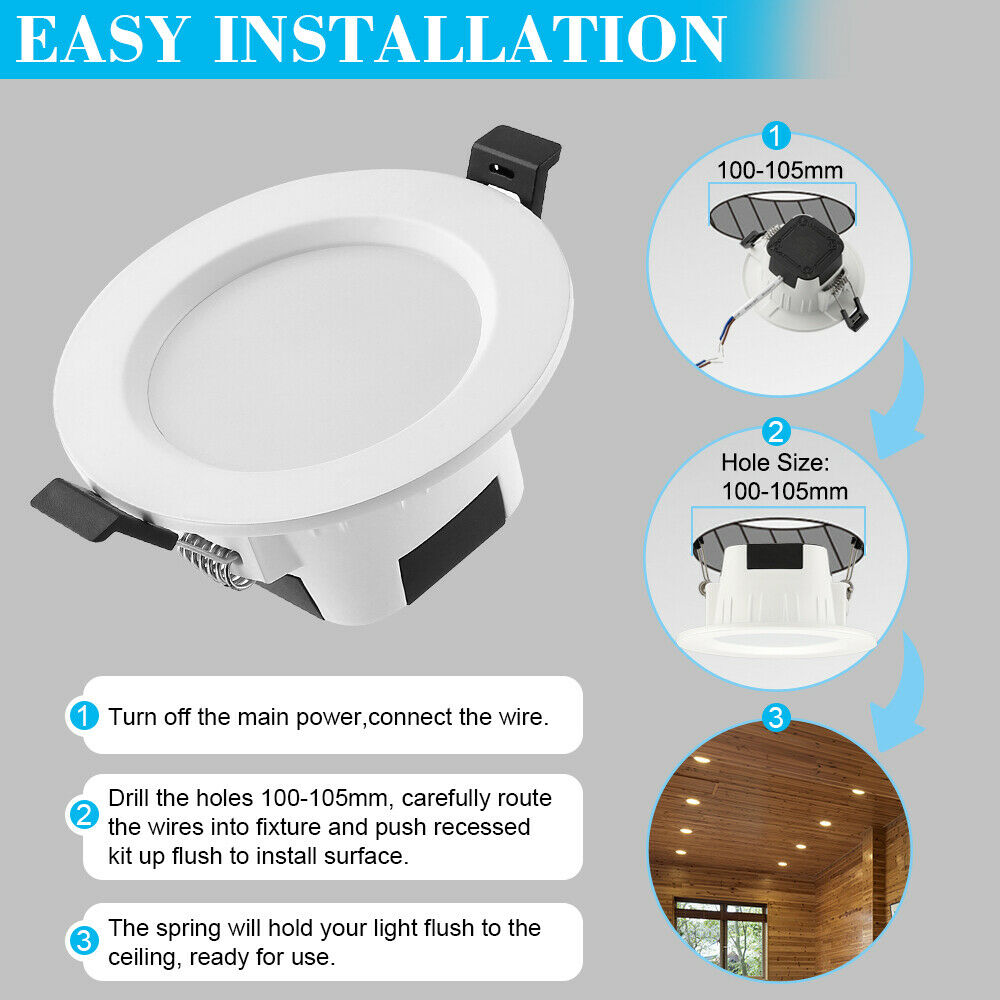 Intelligente Bluetooth-APP, 5 W/9 W RGBWC-LED-Deckenpaneel-Lampe, Downlight-Glühbirnen