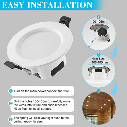 Bombillas inteligentes Bluetooth APP 5W/9W RGBWC LED lámpara de panel de techo abajo