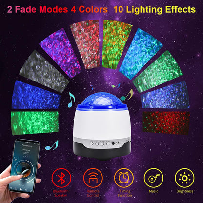 LED Galaxy Star Projector Night Light