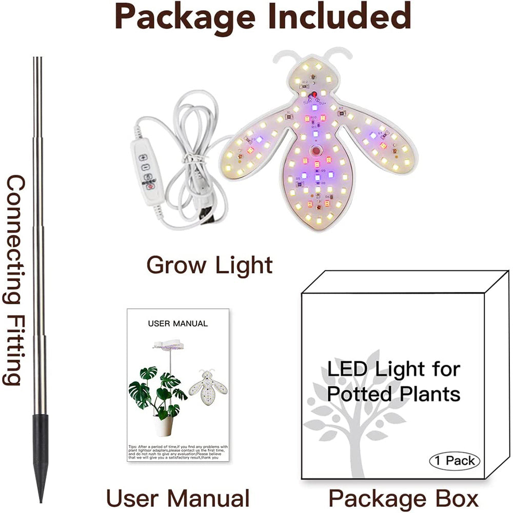 Lindas luces de cultivo LED con forma de abeja