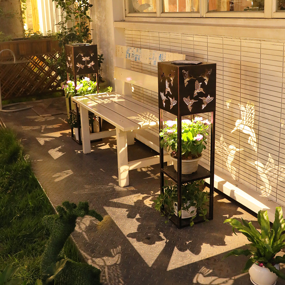 Solar Power Double-deck Flower Lamps