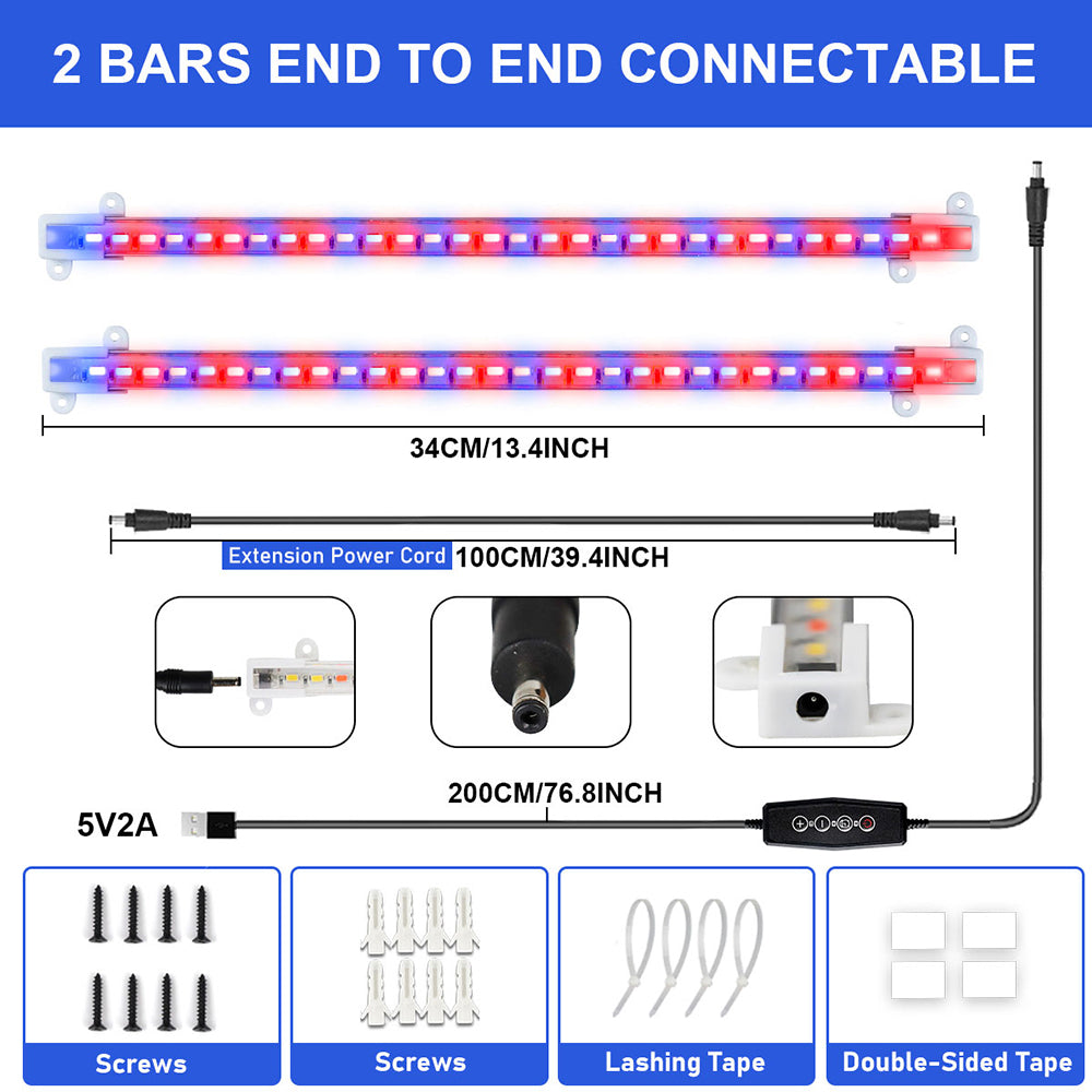 Tiras de luz de cultivo LED regulables de espectro completo