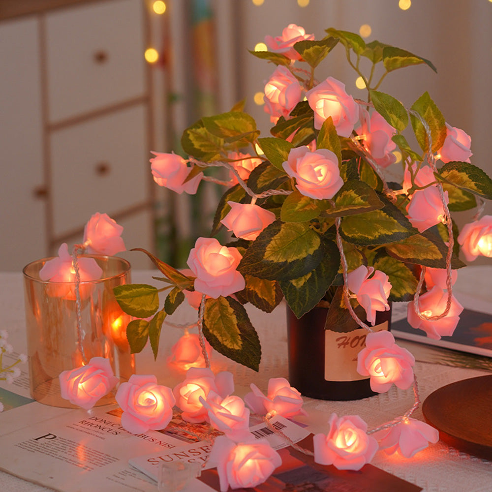 Guirlande Lumineuse Fée Fleur Rose