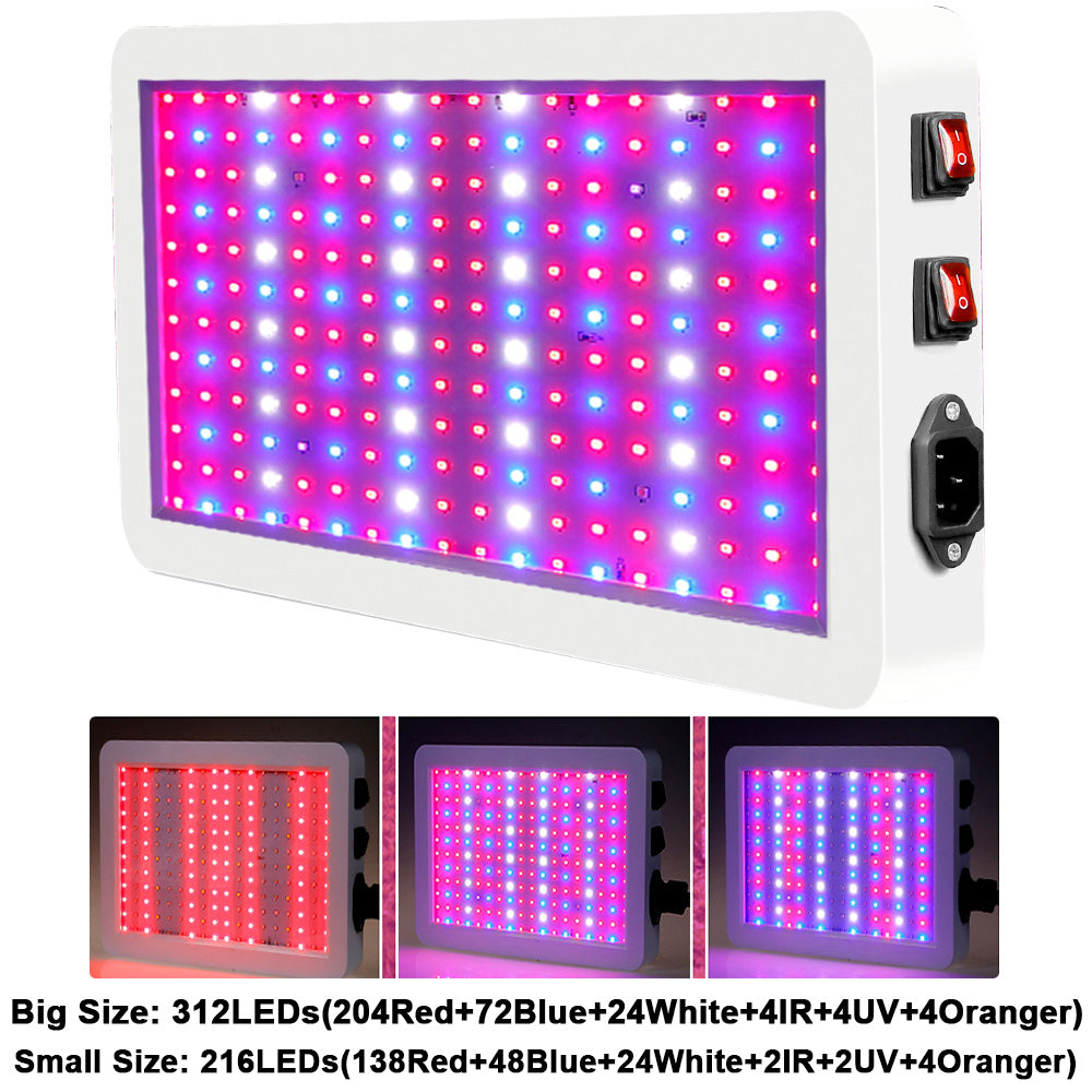 LED Grow Light Full Spectrum Red Blue Light 81-312LEDs 25W-80W