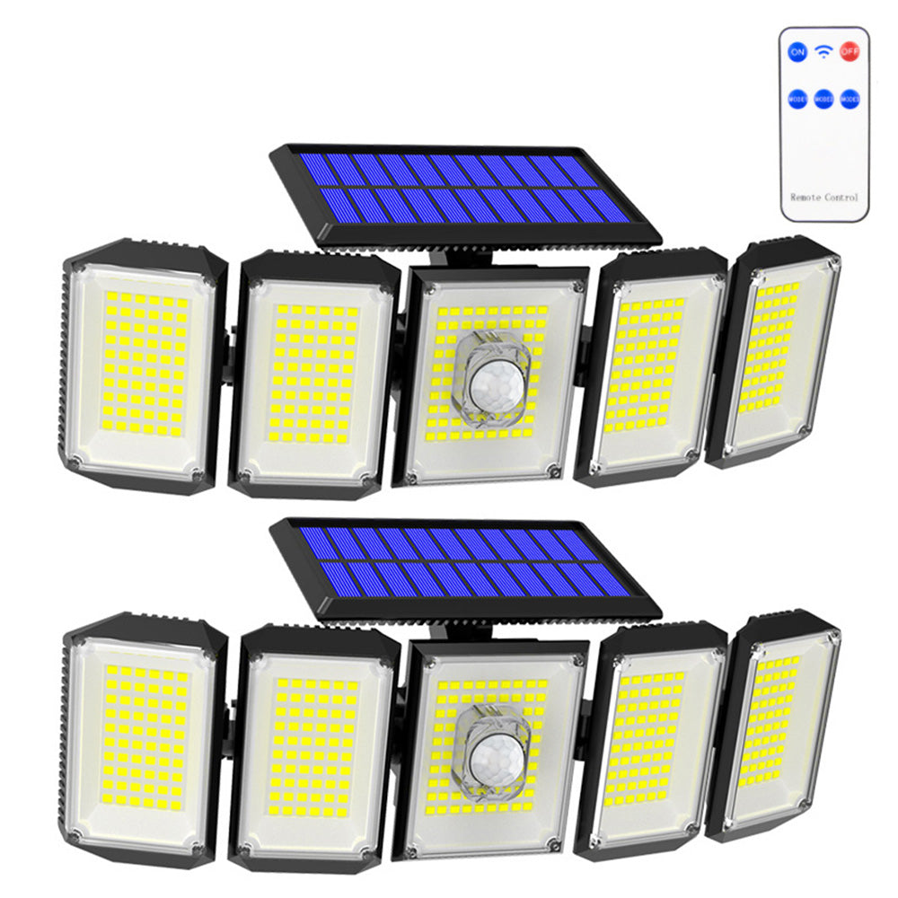 Luces solares con sensor de movimiento para exteriores con control remoto