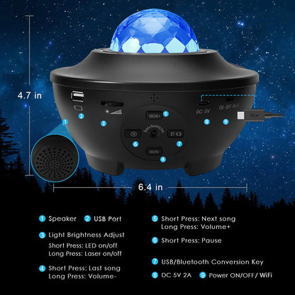 Luz de proyector de galaxia LED inteligente WIFI