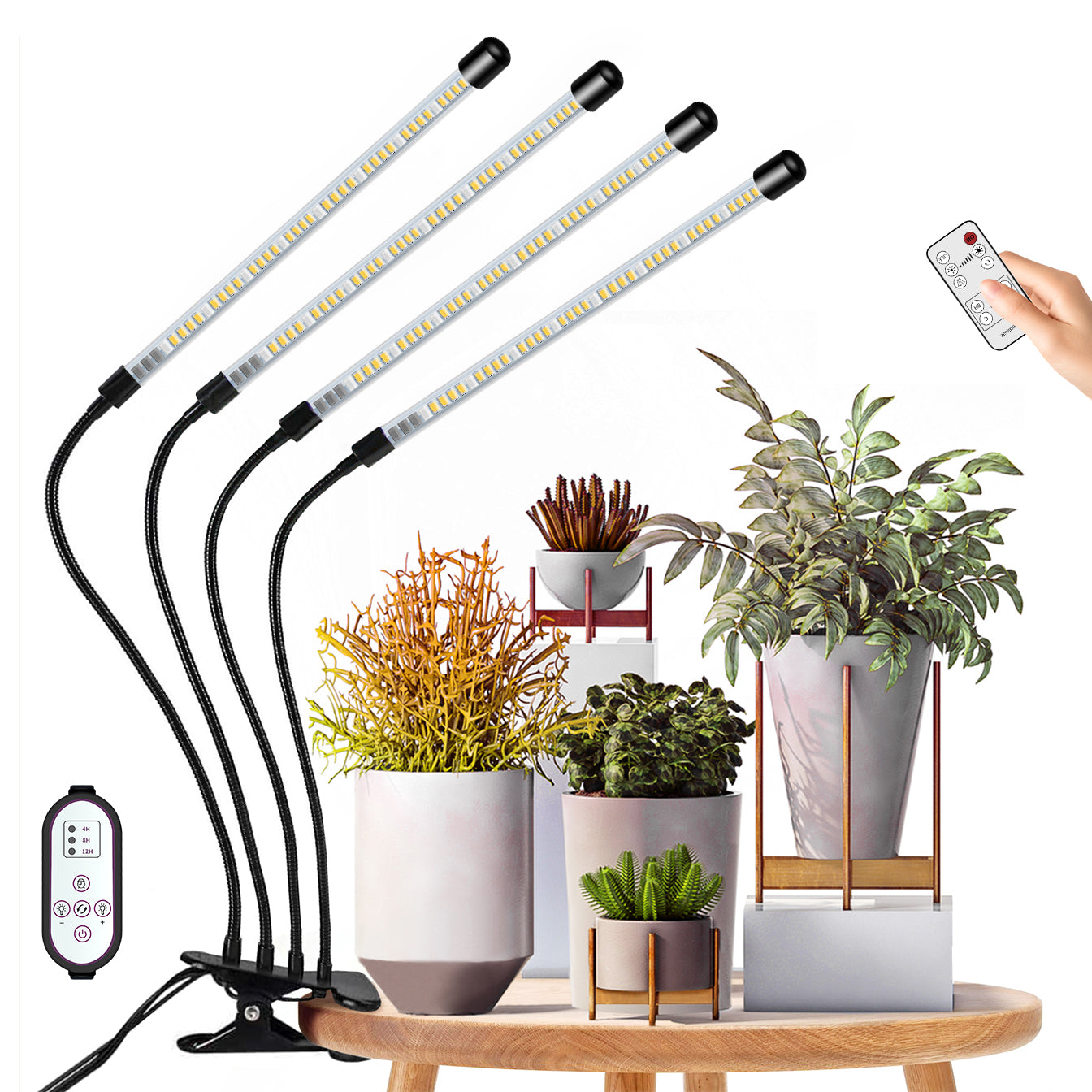 Luces LED para plantas de espectro completo con temporizador de encendido/apagado automático