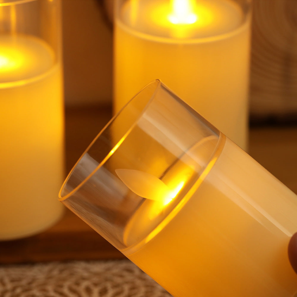 Bougies votives pilier sans flamme à LED