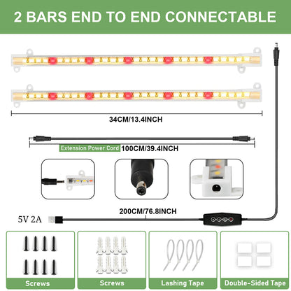 Tiras de luz LED para cultivo Luz solar de espectro completo de 3500K