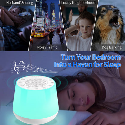 Multicolor Noise Machine with 32 Soothing Sounds Night Light