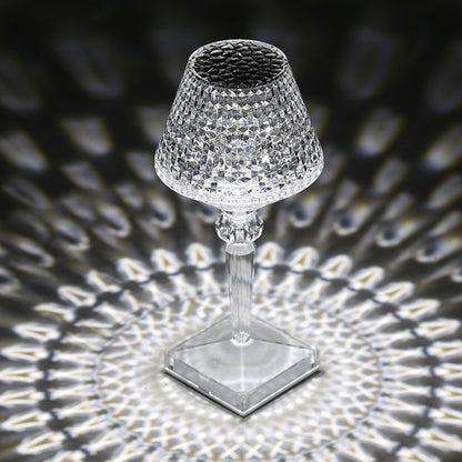 LED Wine Cup Shape Crystal Table Lamp