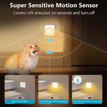 Luz nocturna LED con sensor de movimiento