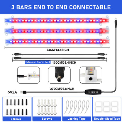 Full Spectrum Dimmable LED Grow Light Strips