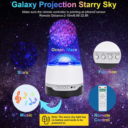 LED Galaxy Star Projector Night Light